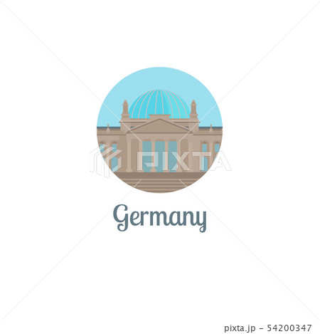 Germany landmark isolated round icon 54200347
