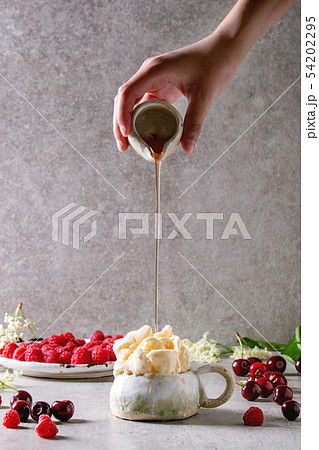 Ricotta gelato ice cream Ricotta gelato ice cream 54202295