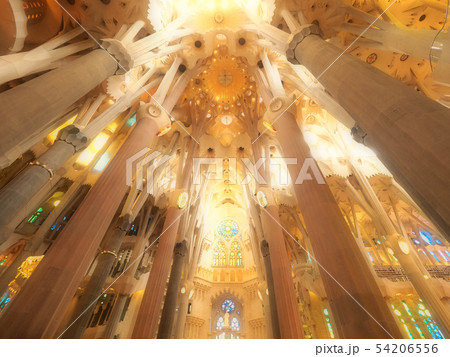 スペイン バルセロナ サグラダ・ファミリア 内部 inside of Sagrada Família 54206556