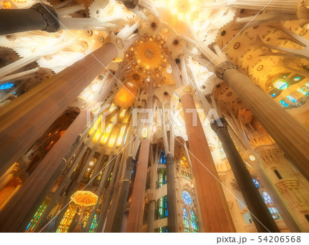 スペイン バルセロナ サグラダ・ファミリア 内部 inside of Sagrada Família 54206568