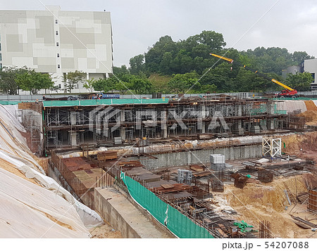 Building basement under construction 54207088