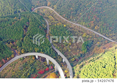 人吉ループ橋の空撮 人吉ループ橋の空撮 54207476