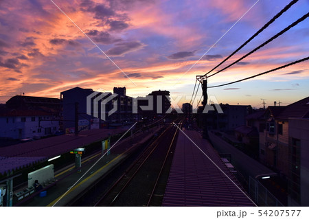 駅の夜明け 54207577