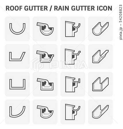 roof gutter icon 54208823