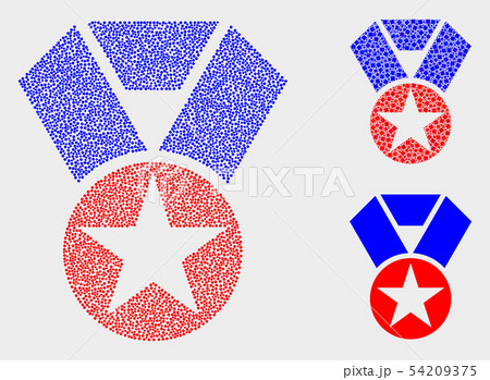 Pixelated Vector Star Award Icons 54209375