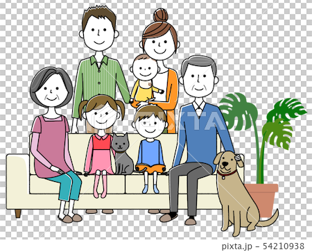 Family three generations family sofa 54210938