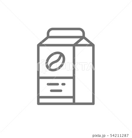 Coffee package, food packaging line icon. Coffee package, food packaging line icon. 54211287