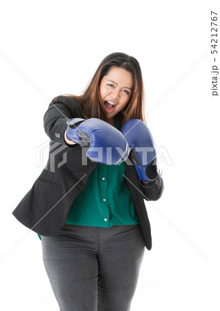 plump lady in smart casual 54212767