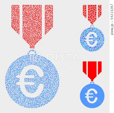Pixel Vector Euro Medal Icons 54213267