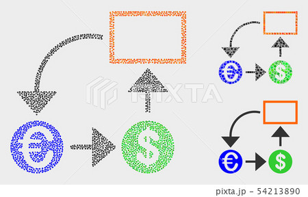 Dot Vector Currency Conversion Scheme Icons 54213890