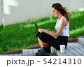 Middle-age businesswoman working with her laptop 54214310