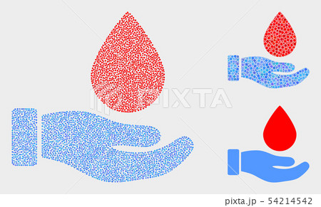 Pixelated Vector Blood Donation Hand Icons Pixelated Vector Blood Donation Hand Icons 54214542