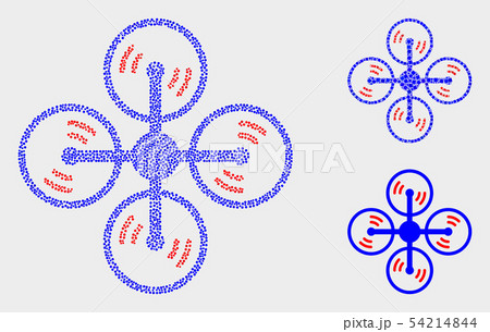 Dotted Vector Air Copter Icons 54214844