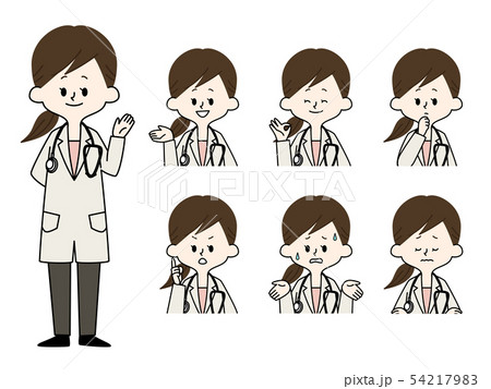 医者-女性-表情セット 医者-女性-表情セット 54217983