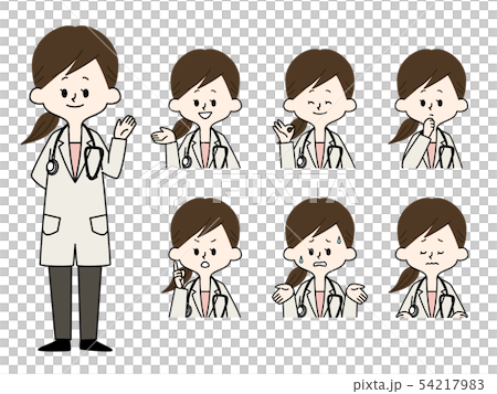 医者-女性-表情セット 医者-女性-表情セット 54217983