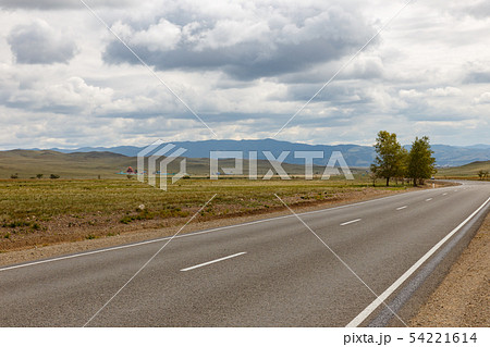 asphalt road Ulan-Ude - Kyakhta asphalt road Ulan-Ude - Kyakhta 54221614