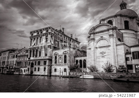 Venice at dusk in black and white, Italy 54221987