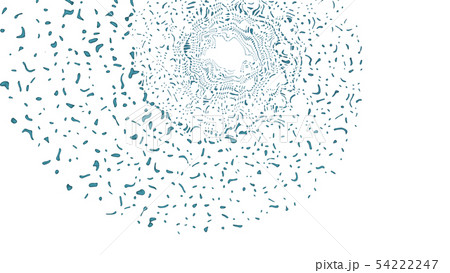 CGパーティクル　渦巻状に回転する歪んだボール 54222247