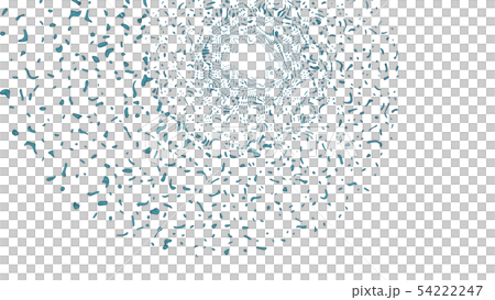 CGパーティクル　渦巻状に回転する歪んだボール 54222247