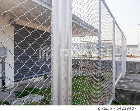 The Transformer station closed fence with barbed The Transformer station closed fence with barbed 54223407