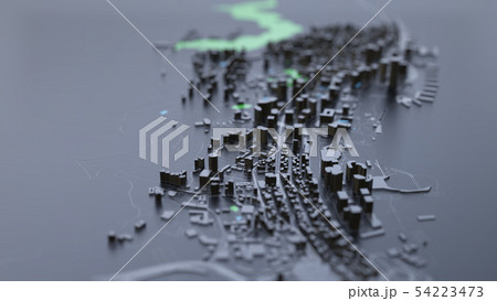 3D futuristic city architecture 3D futuristic city architecture 54223473