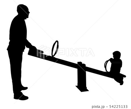 A Father And Baby Togethr Silhouette Vectorのイラスト素材 54225133 Pixta