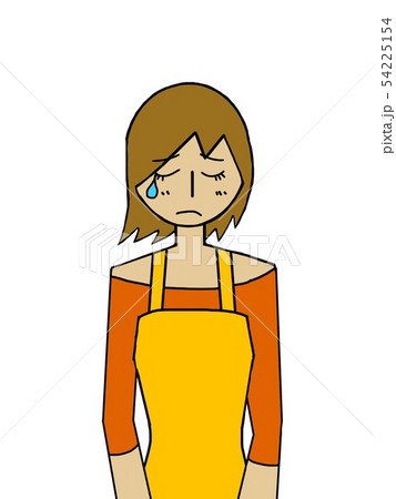 泣く 女性のイラスト素材