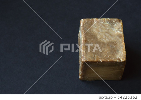 Olive oil soap handmade on a black background Olive oil soap handmade on a black background 54225362