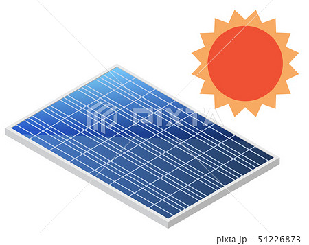ソーラーパネルのイラスト素材 54226873 Pixta