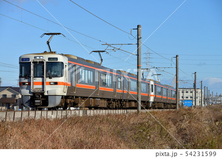 関西線を走る313系快速電車4両 関西線を走る313系快速電車4両 54231599