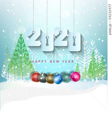 Happy New Year 2020, merry christmas. Happy New Year 2020, merry christmas. 54232477