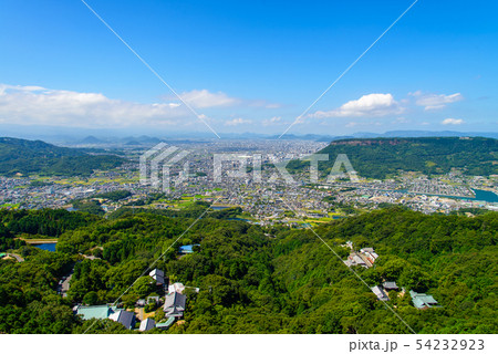写真素材：香川、高松、五剣山、山、山頂、風景、市街、屋島 54232923