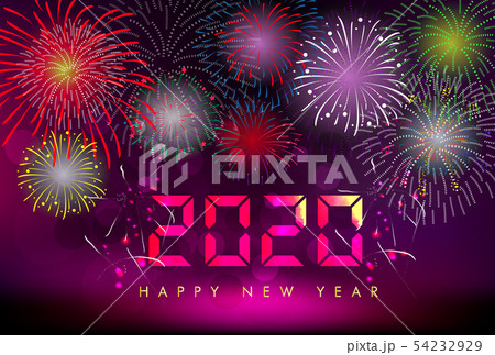 Happy New Year 2020, merry christmas.  54232929