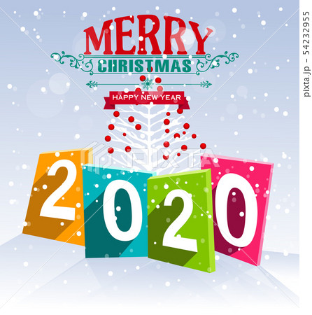 Happy New Year 2020, merry christmas. Happy New Year 2020, merry christmas. 54232955