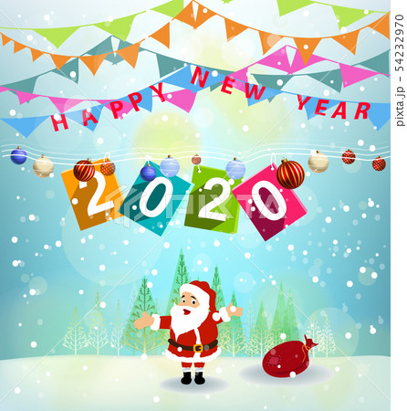 Happy New Year 2020, merry christmas. Happy New Year 2020, merry christmas. 54232970