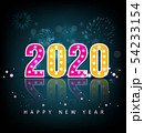 Happy New Year 2020, merry christmas.  54233154