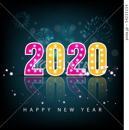 Happy New Year 2020, merry christmas.  54233154