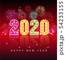 Happy New Year 2020, merry christmas.  54233155