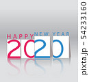 Happy New Year 2020, merry christmas.  54233160