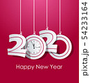 Happy New Year 2020, merry christmas.  54233164
