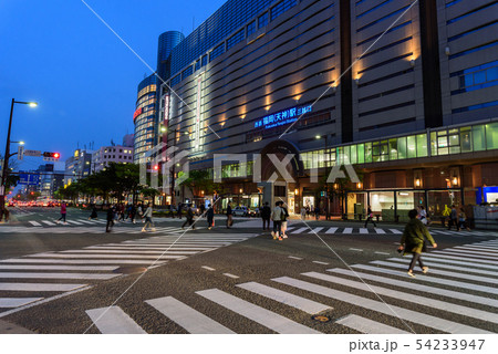 天神　渡辺通り　大通り　夜景 54233947