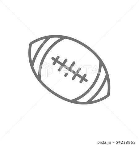 American Football Ball Line Icon のイラスト素材