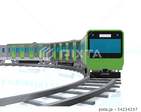 Cg 3d イラスト 立体 デザイン 日本 東京 交通 乗り物 電車 山手線の