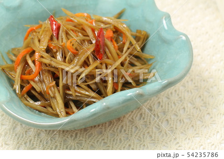 きんぴらごぼう、野菜炒め、ゴボウ料理 きんぴらごぼう、野菜炒め、ゴボウ料理 54235786