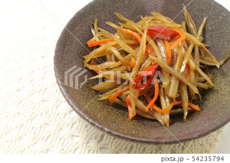 きんぴらごぼう、野菜炒め きんぴらごぼう、野菜炒め 54235794