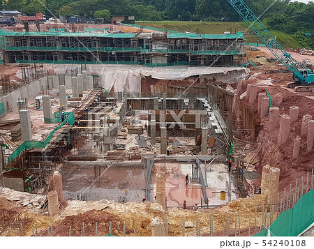 Building basement under construction 54240108