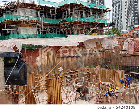 Building basement under construction 54240109