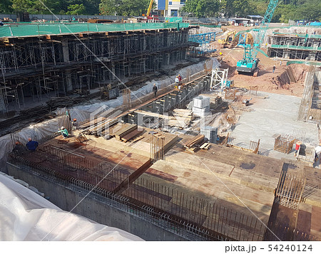 Building basement under construction Building basement under construction 54240124