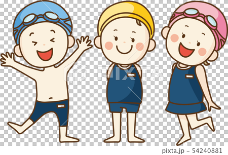 プールを楽しむ子供達 54240881