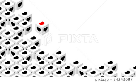 3D isometric Dice with heart symbol, Valentine's 3D isometric Dice with heart symbol, Valentine's 54243097